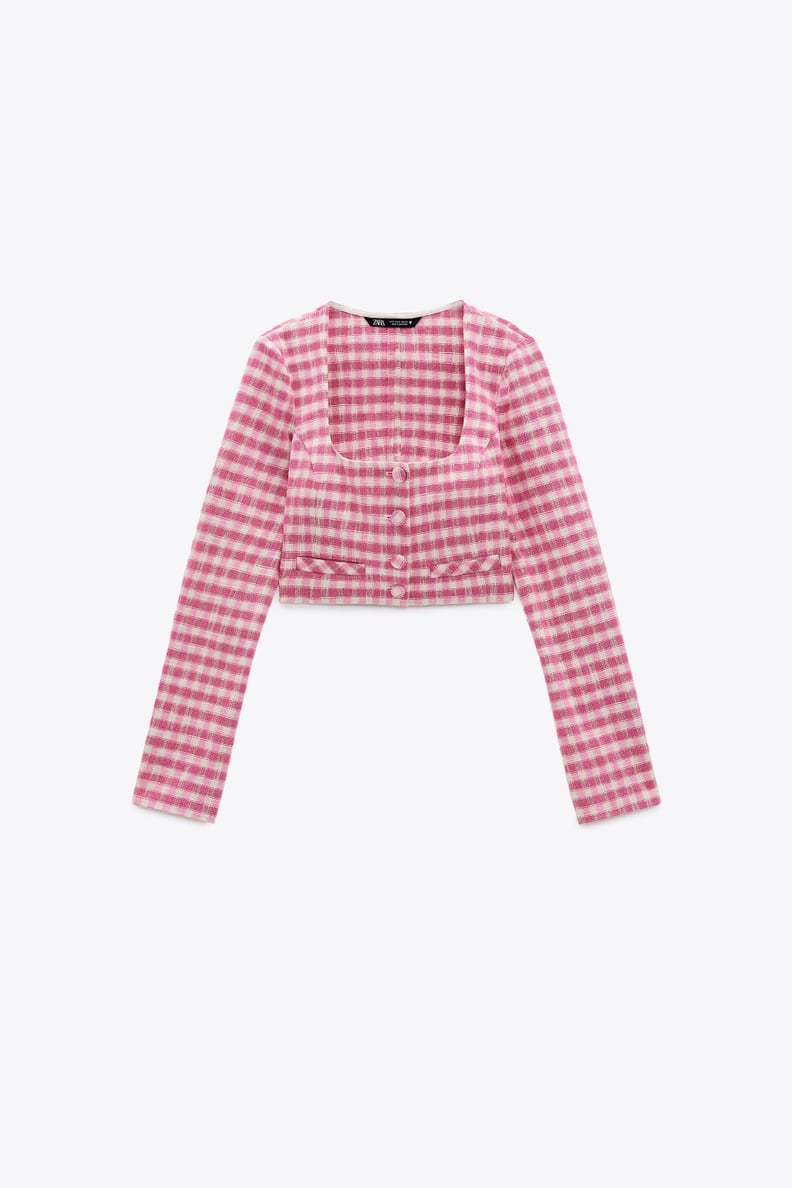 Zara Gingham Top