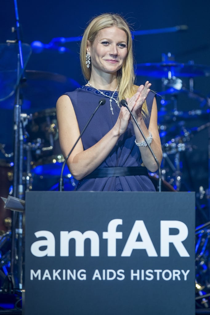 Gwyneth Paltrow lit up the stage at the 2015 amfAR Hong Kong gala on Saturday.