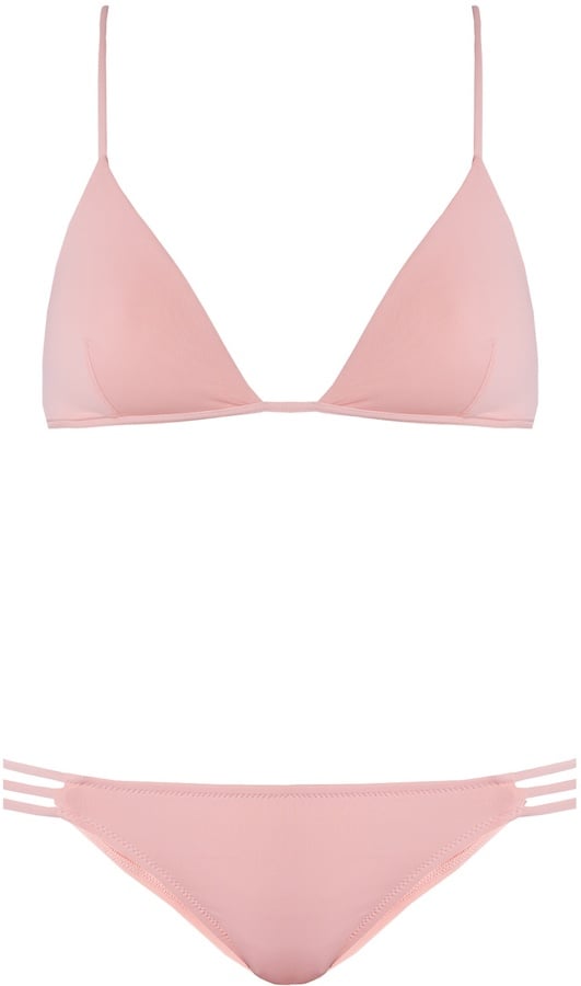 Melissa Odabash Bali Triangle Bikini | Hailey Baldwin Pink Bikini ...