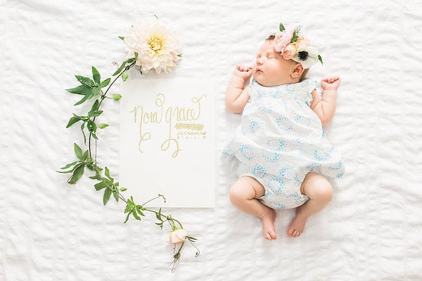 Flower Crown Newborn Photo Shoot