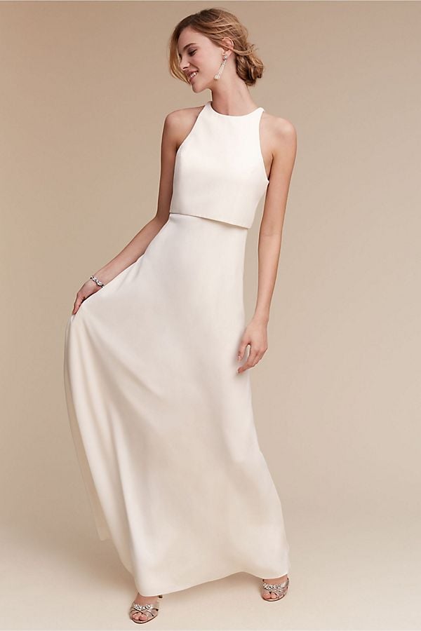 This Iva Crepe Maxi ($298) is beautiful from the front, but wait until you see the back.