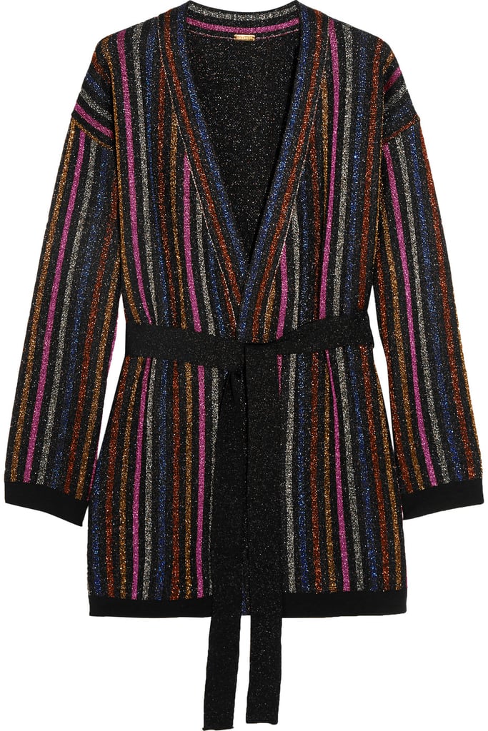Dodo Bar Or Striped Metallic Merino Wool Cardigan ($710)