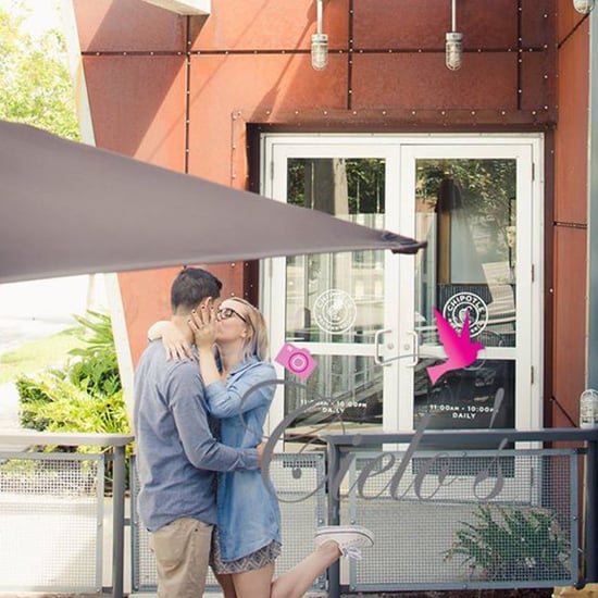 Engagement Photos Taken at Chipotle