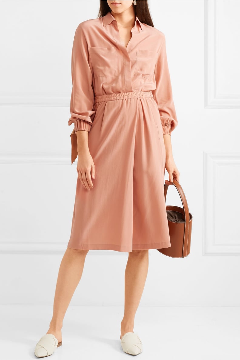 Vince Washed-Silk Shirt Dress