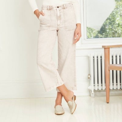 Universal Thread High-Rise Wide Leg Cropped Jeans
