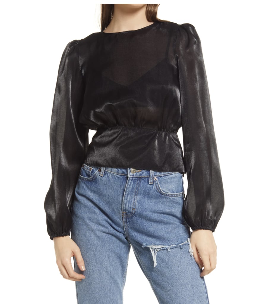 The Perfect Party Blouse: Topshop Long-Sleeve Tie-Back Top