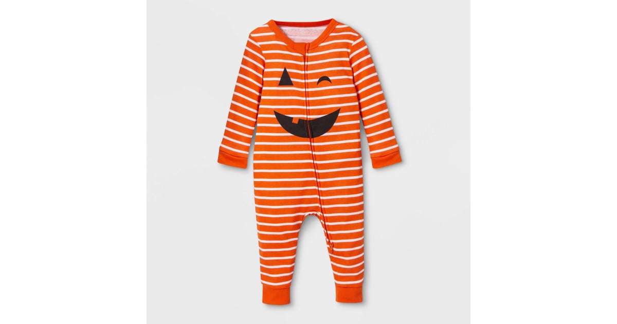 Baby Family Pajama Halloween Pumpkin Footed Sleeper — Orange Matching
