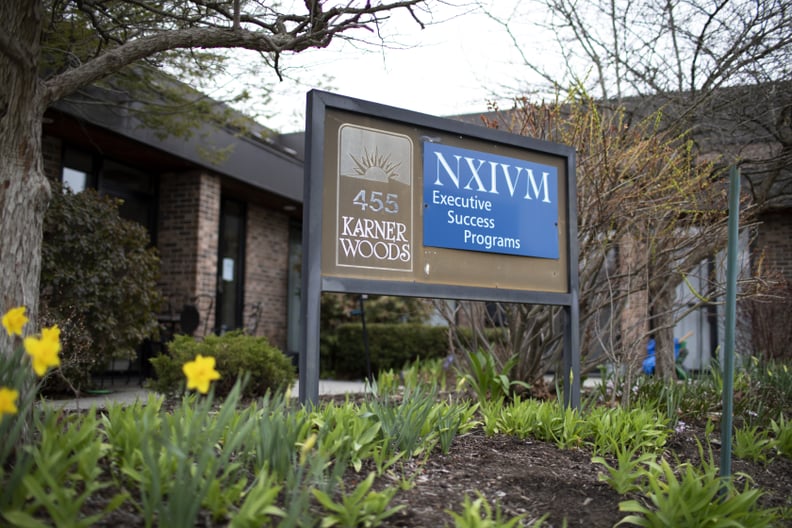 ALBANY, NY - APRIL 26: The NXIVM Executive Success Programs sign outside of the office at 455 New Karner Road on April 26, 2018 in Albany, New York. Keith Raniere, founder of NXIVM, was arrested by the FBI in Mexico in March of 2018. (Photo by Amy Luke/Ge