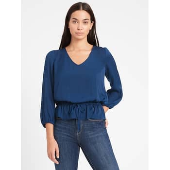 Best Long-Sleeved Blouses From Banana Republic | POPSUGAR Fashion