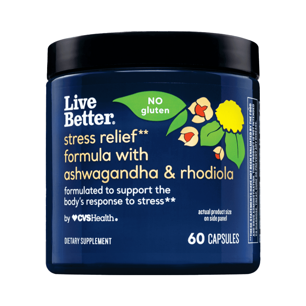 Live Better Stress Relief with Ashwagandha & Rhodiola