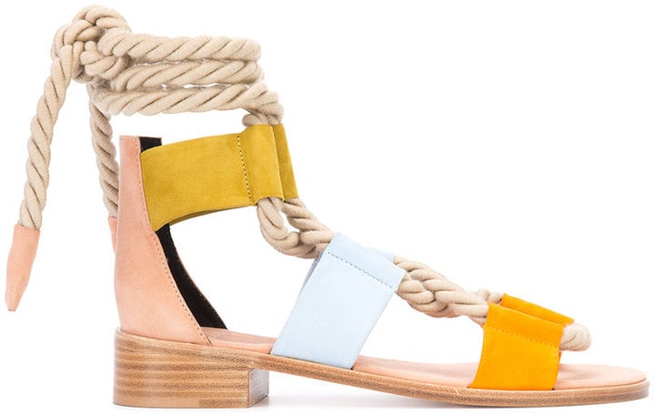 Be a little playful in the Pierre Hardy panel rope tie sandals ($685).