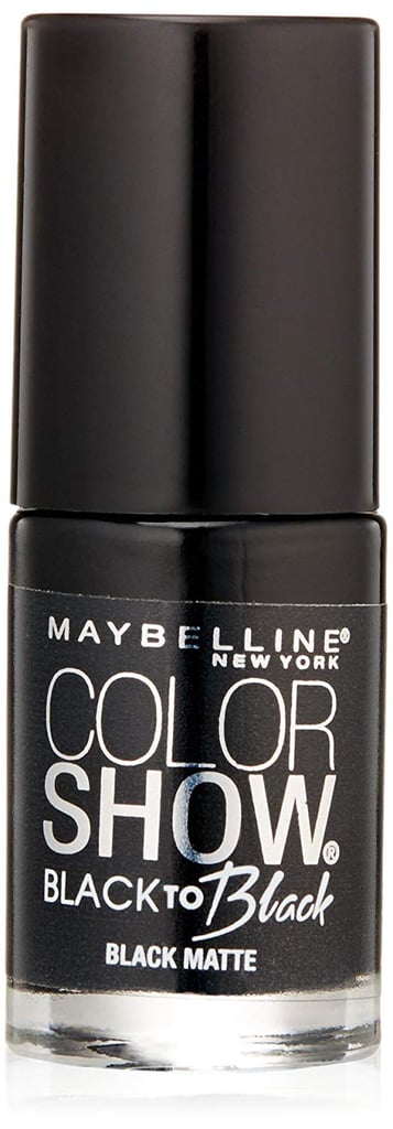 Maybelline New York Colour Show Black To Black Nail Colour, Black Matte, 0.23 Fluid Ounce