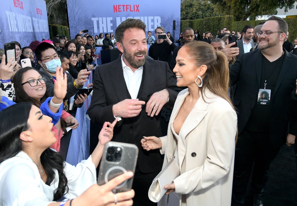 Jennifer Lopez and Ben Affleck Kiss on The Mother Red Carpet