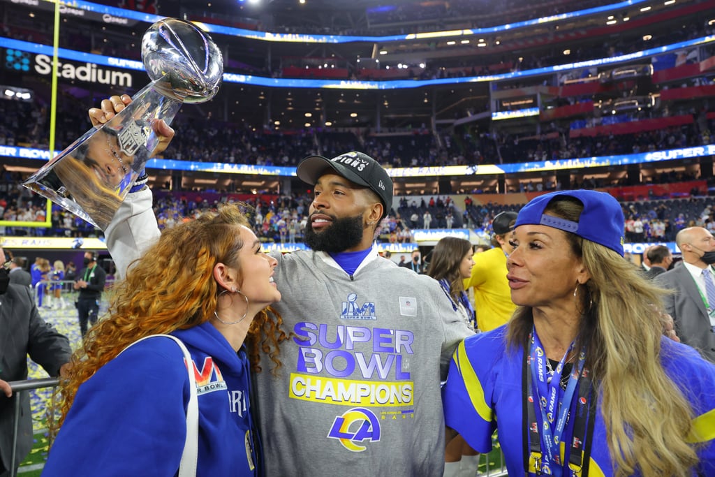 Lauren Wood Kisses Odell Beckham Jr. Before Super Bowl