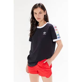 Adidas pride rainbow trefoil tape short shop