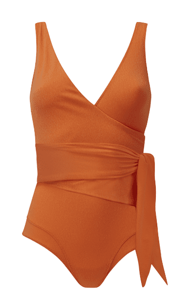 Lisa Marie Fernandez Dree Louise Terracotta Crepe Maillot