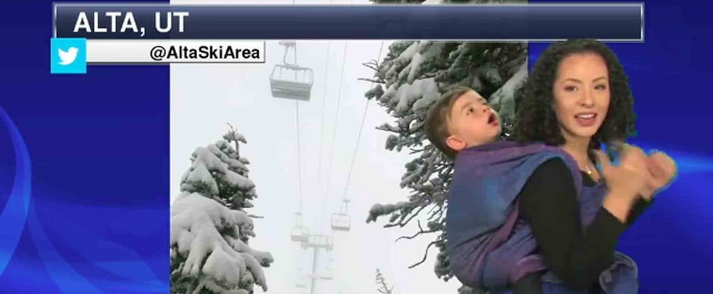 Meteorologist Wears Baby on Camera