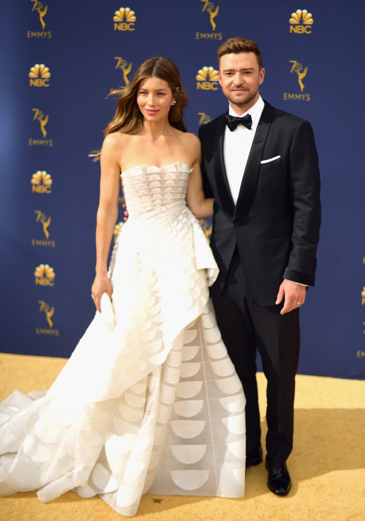 Justin Timberlake and Jessica Biel at the 2018 Emmys