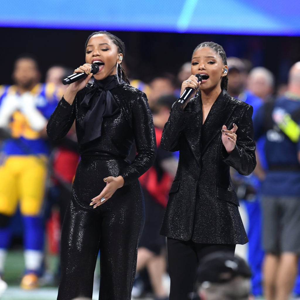 Chloe x Halle, who performed "America the Beautiful."