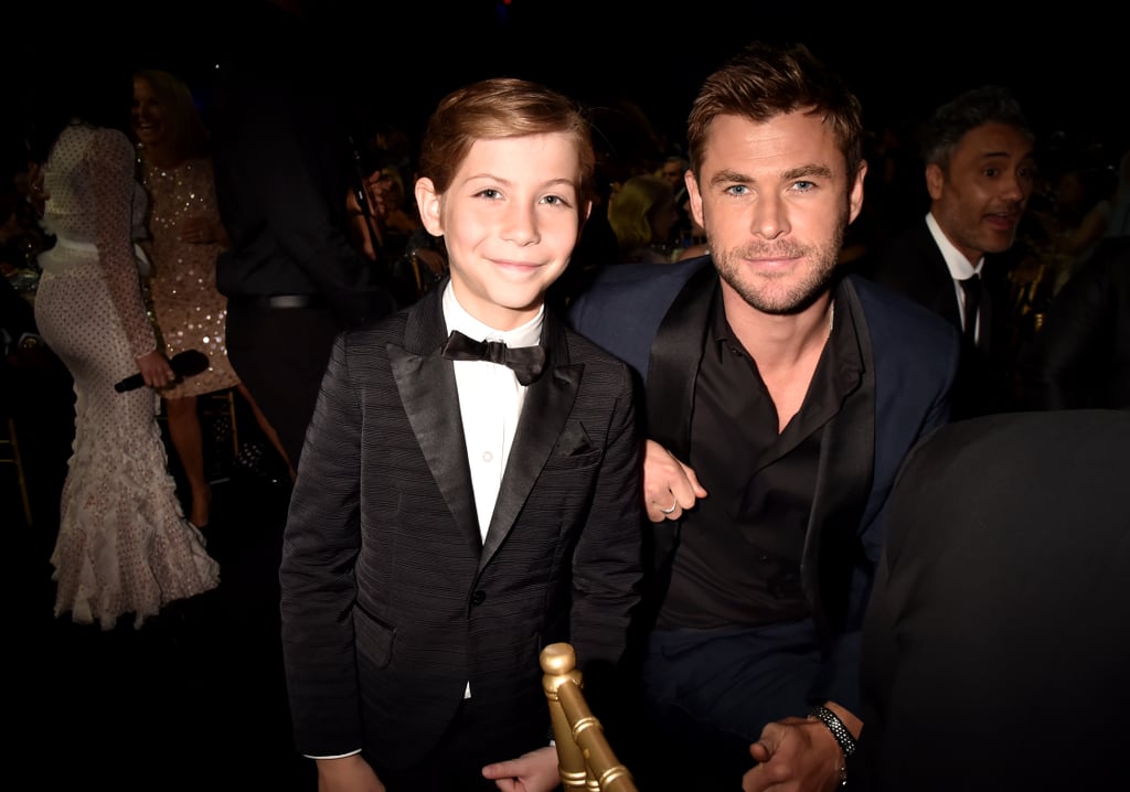 Pictured: Jacob Tremblay and Chris Hemsworth