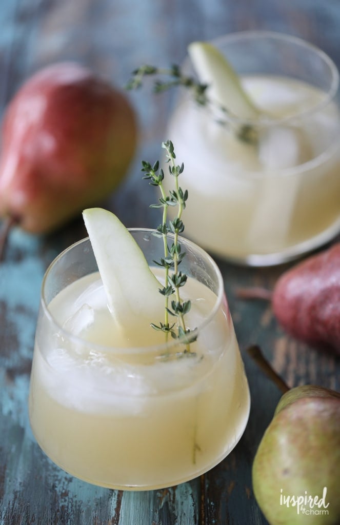 Spiced Pear Gin Cocktail