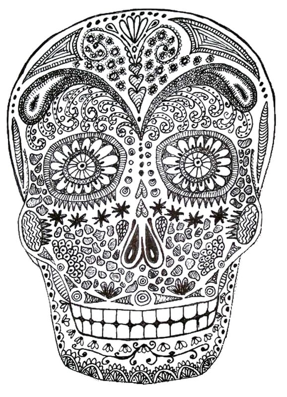 Skull Printable | Printable Halloween Coloring Pages For Adults