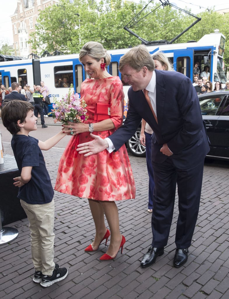 Queen Maxima's Red Natan Dress at Holland Festival 2016