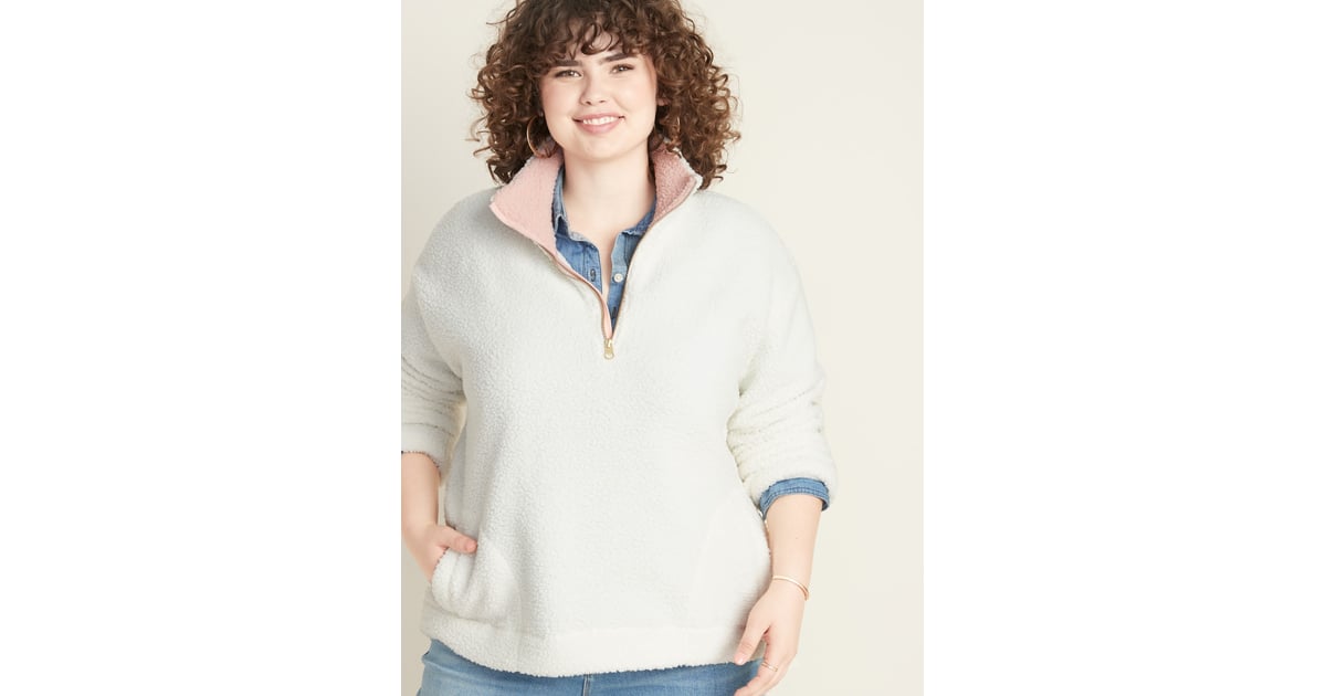 sherpa pullover old navy