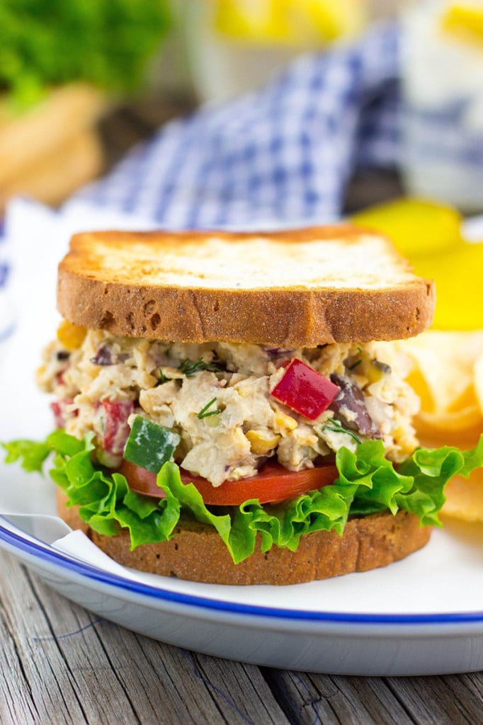 Greek Chickpea Salad Sandwich | No-Cook Recipe Ideas | POPSUGAR Food ...