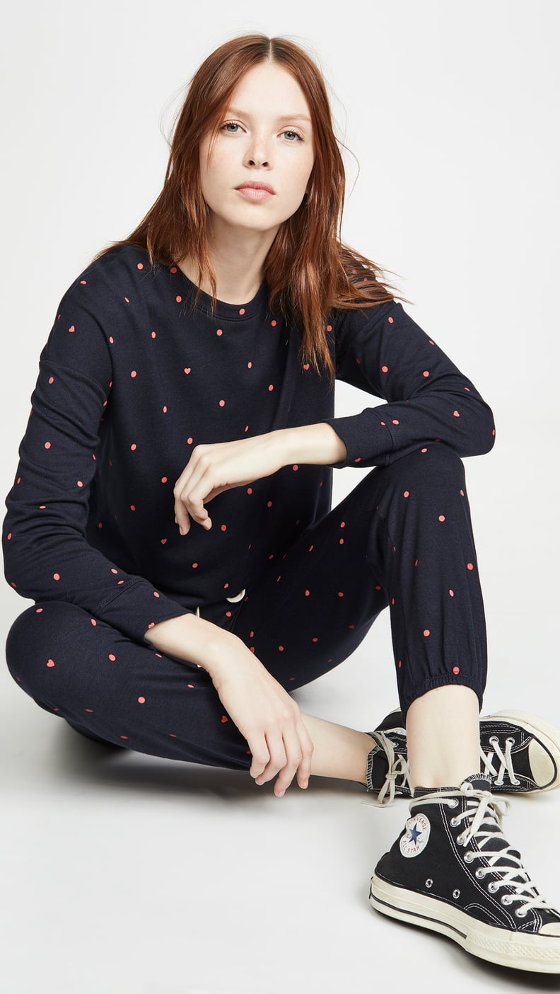 Sundry Polka Dot Sweatshirt and Sweatpants