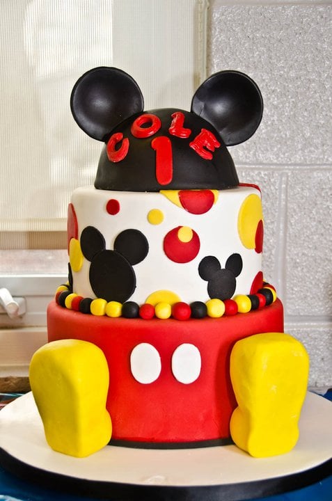 Mickey Mouse Fondant Cake