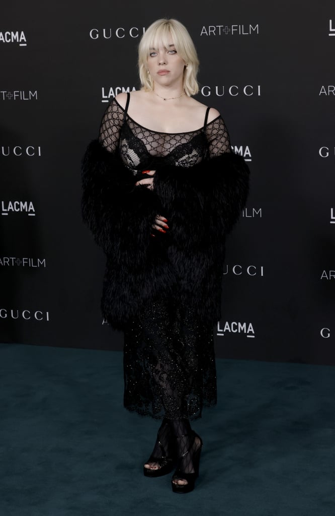 比利Eilish穿着古奇在2021年LACMA艺术+电影盛会