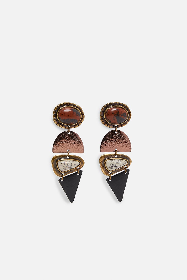 Zara Studio Contrasting Bead Earrings