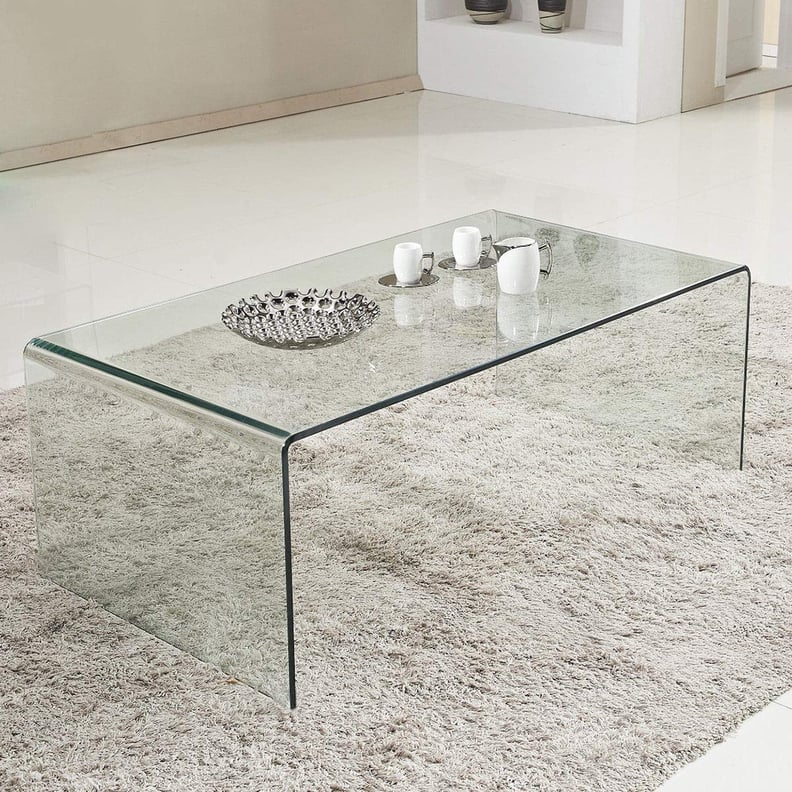 For Small Spaces: Tangkula Glass Coffee Table