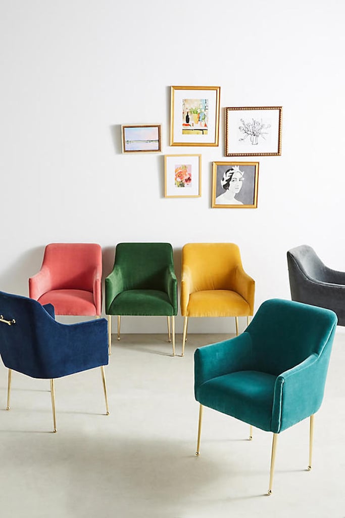This Anthropologie Velvet Elowen Armchair ($448) would be the perfect accent in a family room.