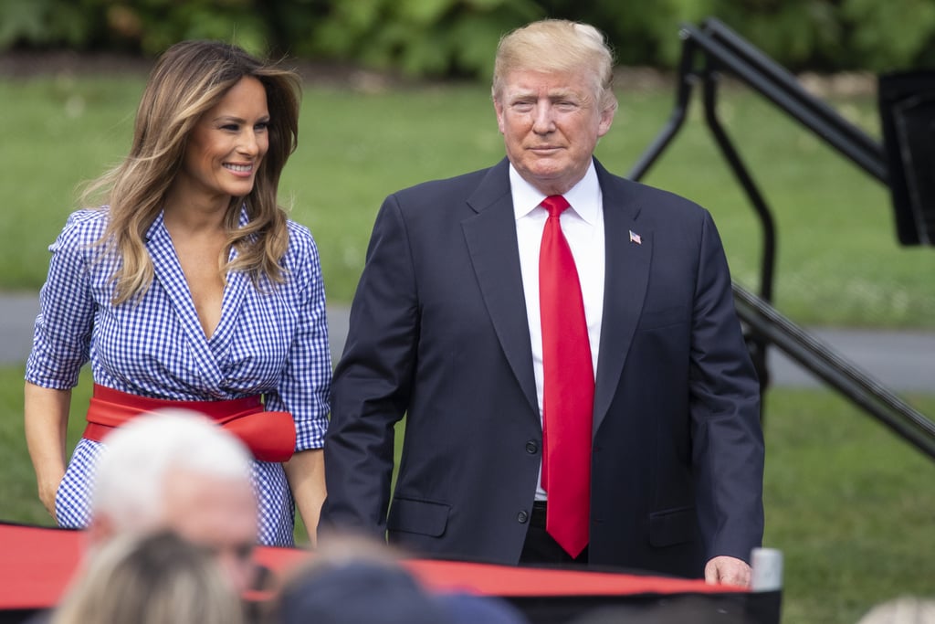 Melania Trump Gingham Ralph Lauren Dress Fourth of July 2018