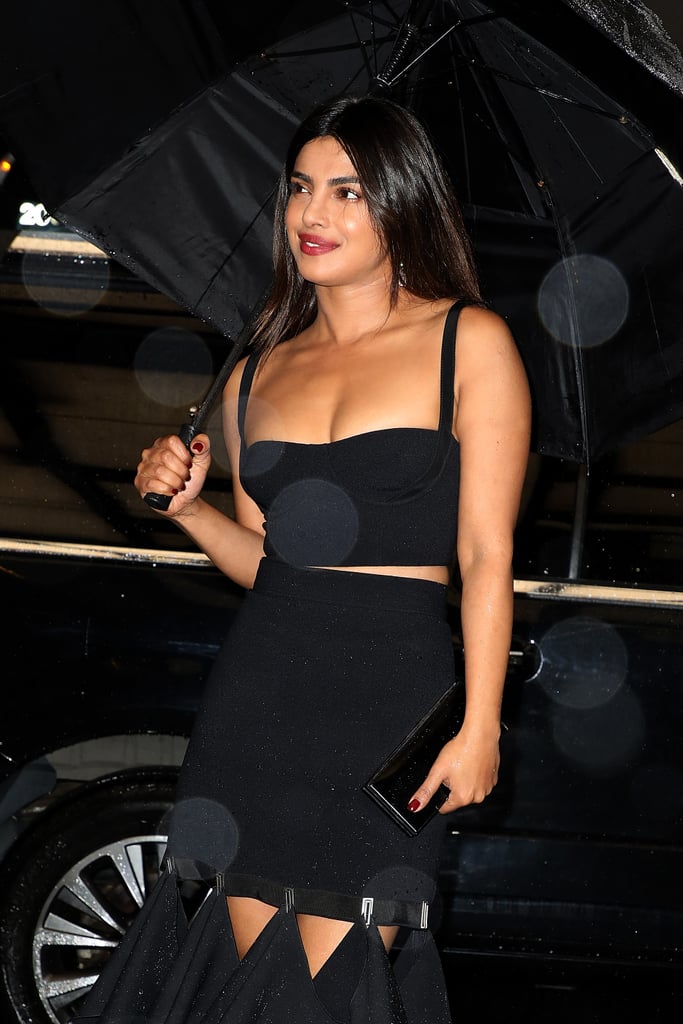 Priyanka Chopra Black Cutout Dress Daily Front Row Awards