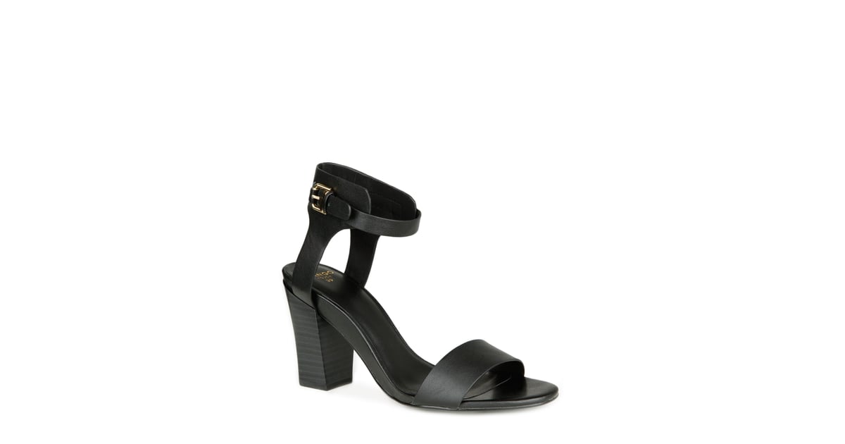 Mango Black Ankle-Strap Sandals | Alexa Chung Gray Sweater Dress ...