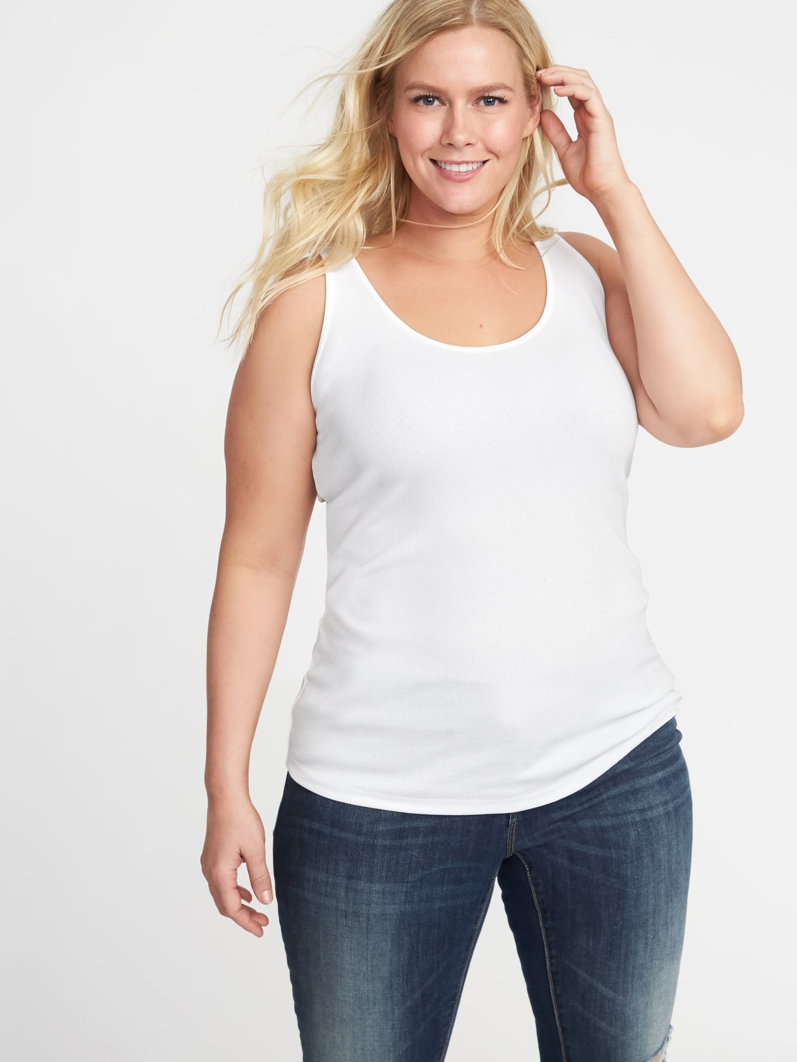 My Favorite Stay Home Look Is a White Ribbed Tank Top | PS Fashion