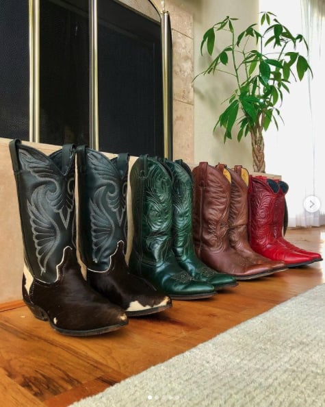 Vintage Ruby Red Cowboy Boots