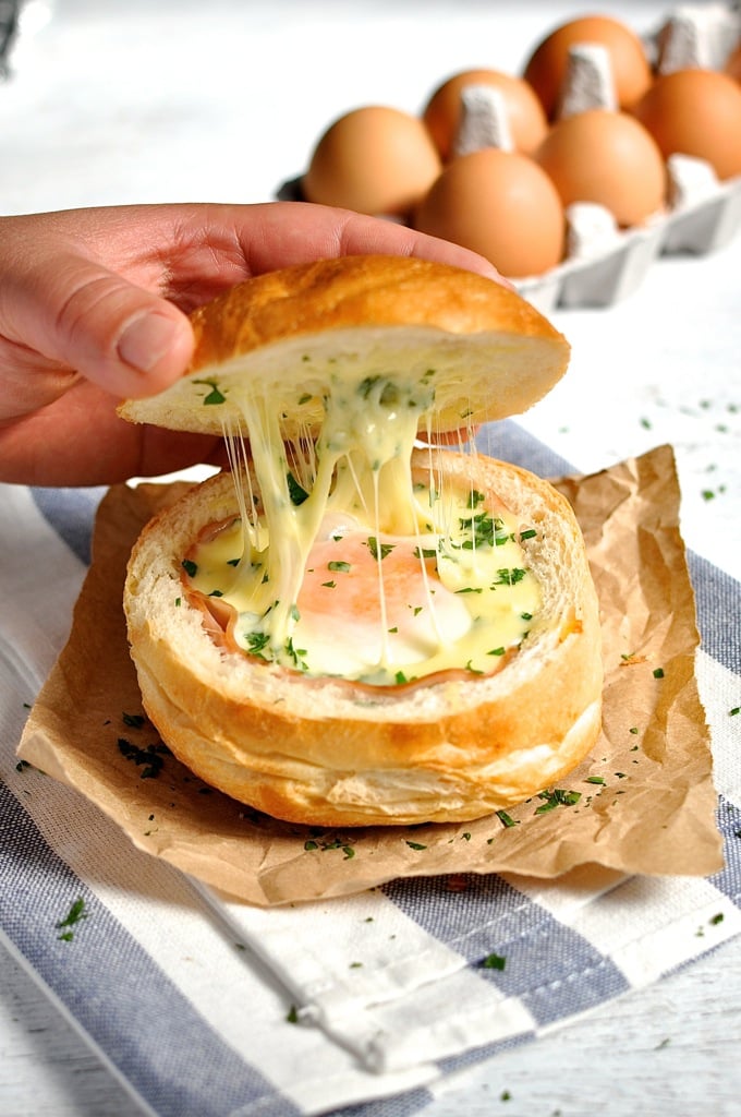 Ham, Egg, and Cheese Bread Bowls