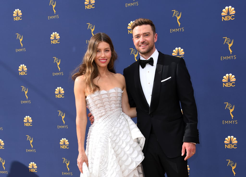 Justin Timberlake and Jessica Biel at the 2018 Emmys