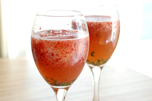 Strawberry Balsamic Basil Spritzer