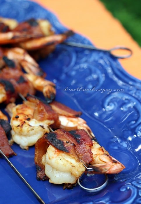 Keto Bacon-Wrapped BBQ Shrimp