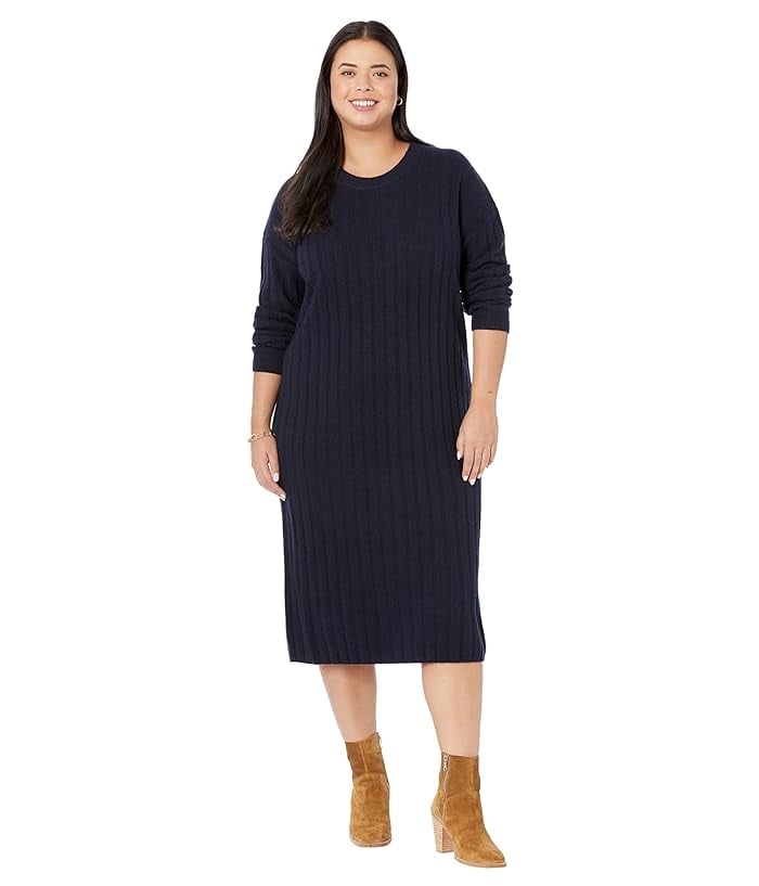 Madewell Plus (Re)sourced Ribbed Midi Sweater Dress
