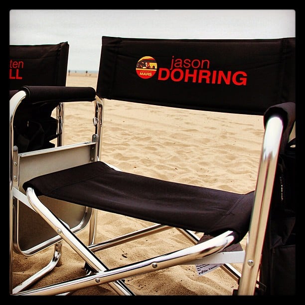 And there's Jason Dohring's chair.
Source: Instagram user theveronicamarsmovie