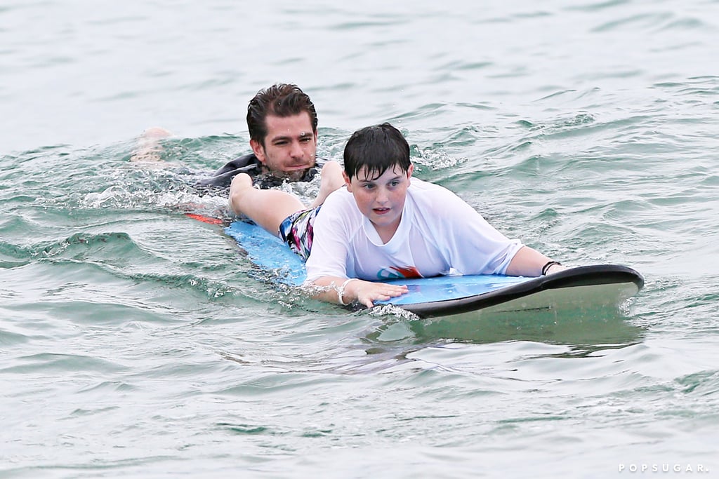 He taught children with autism how to surf at Australia's Bondi Beach in March 2014.