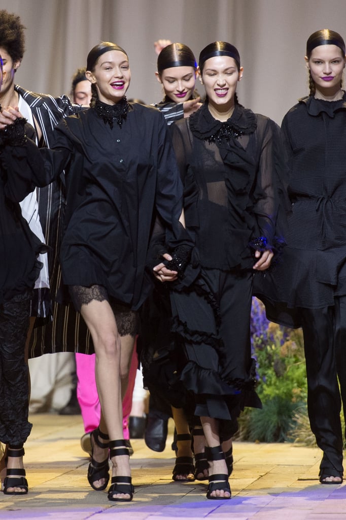 Gigi and Bella Held Hands at H&M Studio Fashion Show in Paris