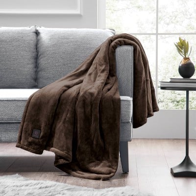 Brookstone Cozy Heated Throw Blanket