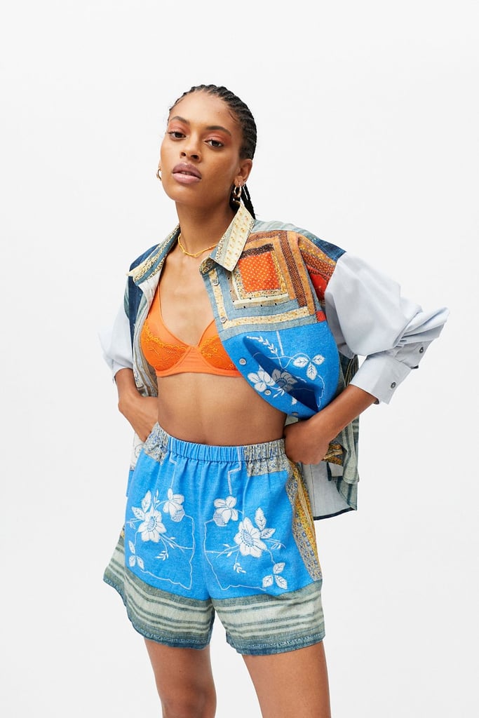 Kimichi Blue Yoko Patchwork Shirt ($99) and Yoko Boxer Short ($69)